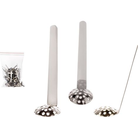 Sieblöffel für Wasserpfeife, Bong, 15 mm, Box, 100 Stück