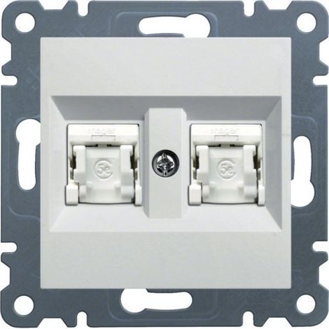 Presa doppia RJ45 Lumina Cat.5e UTP bianca WL2120