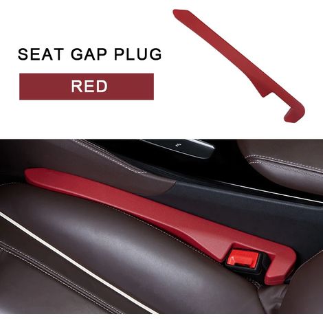 (2 pièces, rouge) Joint de remplissage universel pour l'espace entre les sièges, compatible avec 99 % des voitures. Bande de remplissage anti-fuite et anti-affaissement. Accessoires intérieurs. (1/5)