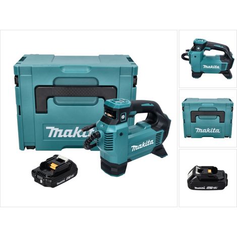 Makita DMP 181 A1J Akku Kompressor 18 V 11,1 bar + 1x Akku 2,0 Ah + Makpac - ohne Ladegerät