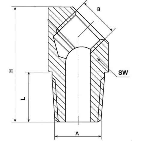 Angolo 45° CLEW45MK6M8 UNIVERSALE CLEW45MK6M8