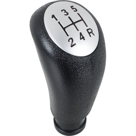 Pomo de palanca de cambios Alfa Romeo 147 00-10 NEGRO + PLATA 5 VELOCIDADES (1/5)