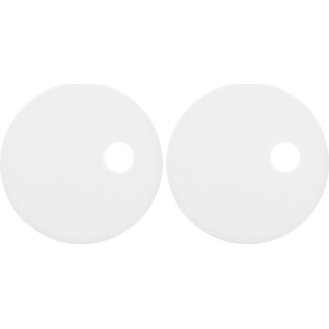 Caches-boulons Décoratifs de Toilette en Plastique Blanc, 1 Paire (1/5)