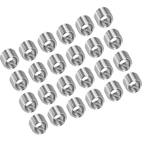 100 Stück Gewindeeinsätze, Reduziermuttern-Reparaturwerkzeug, Edelstahl, M6x11,5D (1/5)