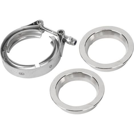 Pince à bande en V en acier inoxydable avec bride pour le tuyau d'échappement automatique (2,25 pouces-57 mm) (1/4)