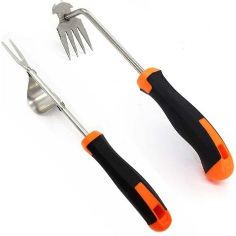 Désherbeur Manuel, 2 Pièces Arrache Pissenlit, Outil de Désherbage en Acier Inoxydable, Arrache Mauvaise Herbes, Désherbage Outil, Désherbage Rapide, Extracteur Mauvaises Herbes