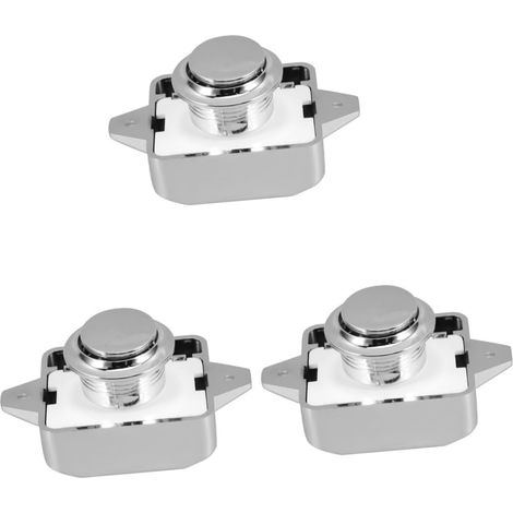 Ensemble de 3 verrous à bouton, poussoir pour armoires de camping (1/5)