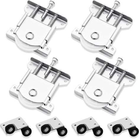 GDHZS-4 paires de Porte Coulissantes pour Porte de Garde-robe,Roulette de Coulissante,Rouleau Placard,pour Armoires, Fenêtres, Portes Coulissantes (1/5)