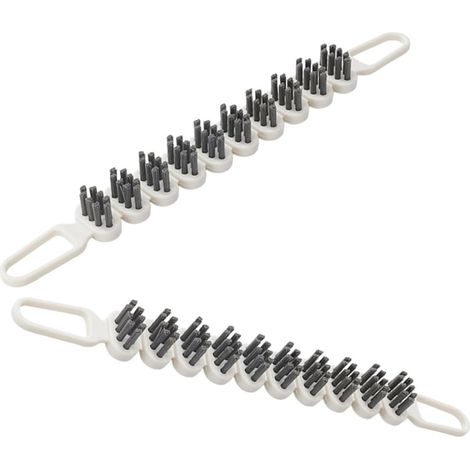 Lot de 2 brosses de nettoyage flexibles pour recoins, éponges à récurer flexibles pour la cuisine et la salle de bain, nettoyant réutilisable pour les espaces étroits, les carreaux, les coins et les z (1/5)
