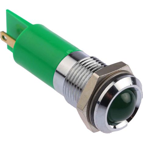 Voyant LED lumineux Vert RS PRO, dia. 14mm, 24 36V c.c. ( Prix pour 1 )