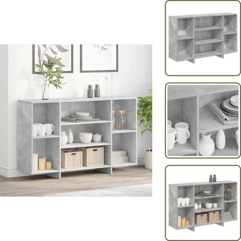 Truciolato - vidaXL Credenza Grigio Cemento 120x30x75 cm in Truciolato - Armadio con ripiani
