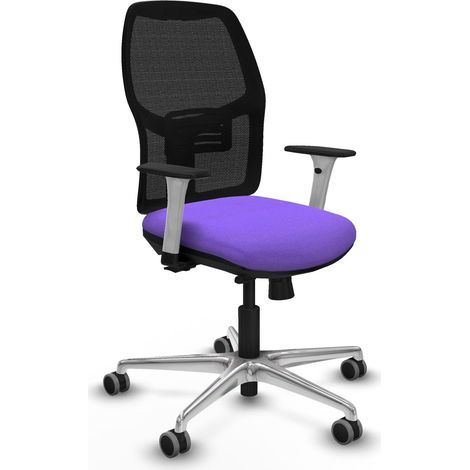 Silla de oficina piqueras y crespo Alfera negra malla soporte lumbar (1/2)