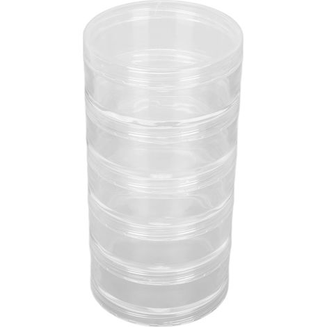 Coffret de Rangement pour Pièces de Montre 5 Couches, Boîte Transparente pour Vis et Mouvement, Conteneur de Composants 2,7 Pouces (1/5)