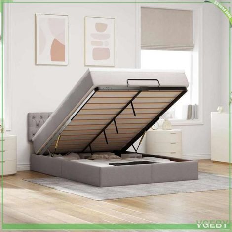 Lit ottoman - 3312392 - 140x190 cm - Rangement hydraulique - LED intégrées (1/5)