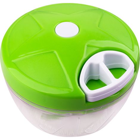 Hachoir à ail manuel, mini hachoir à viande manuel à 3 lames, hachoir multifonction pour la cuisine, coupe-oignons et légumes (1/5)
