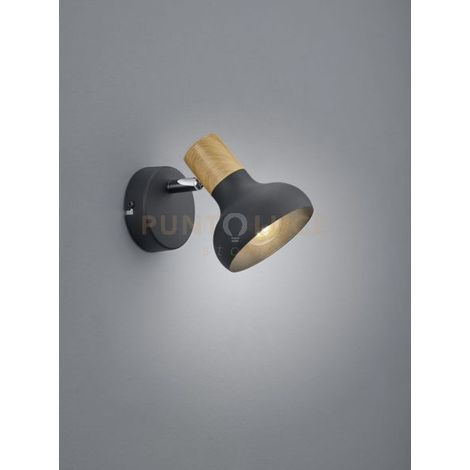 Lampada parete/soffitto LATIKA nera legno 1xE14 10W