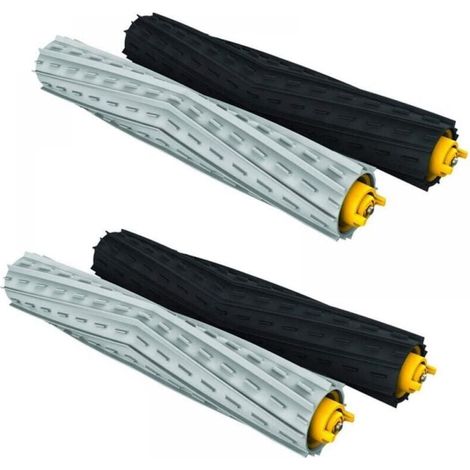 Set of 2 Replacement Rollers for iRobot Roomba 800 and 900 Vacuum Cleaner. Rubber Central Brush Set. MUMU (1/4)