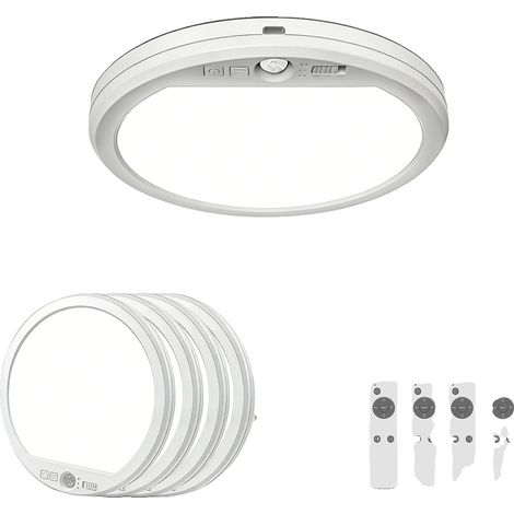 Plafonnier, Capteur de Mouvement, Éclairage Dimmable, 4PCS (1/2)