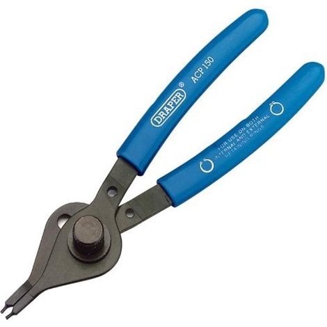 Draper tools 11929 - Draper 150 millimetri invertire set pinza anello elastico