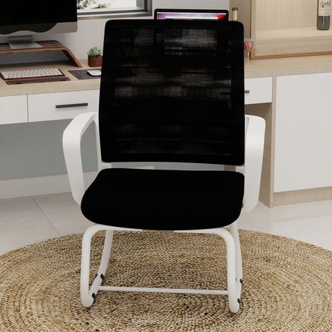 Chaise de bureau moderne, structure métal, assise confortable, design minimaliste, pour maison et bureau, plusieurs coloris (1/5)