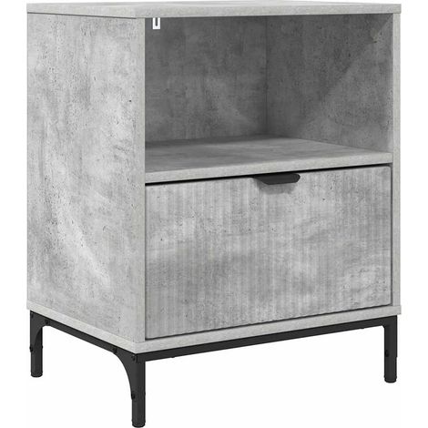 Maison Exclusive - Nachttisch Betongrau 49 x 36 x 61 cm Holzwerks