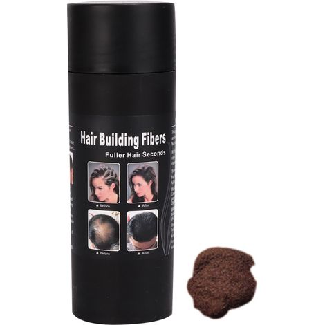 Poudre épaississante capillaire 15g, fibres naturelles pour densifier cheveux marron foncé (1/5)