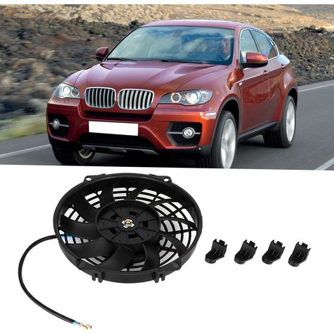 24-V-Elektrolüfter (23 cm) für Kfz-Klimaanlagenkondensatoren, universelles gebogenes Lüfterblatt (1/5)