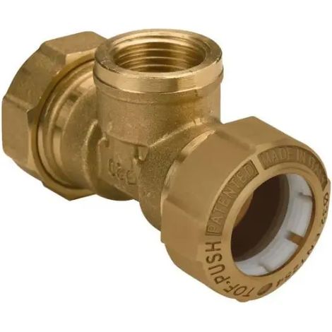 Raccordoa a t femmina in ottone per tubo in polietilene serie tof-push ø40x11/4"xø40 EFFEBI