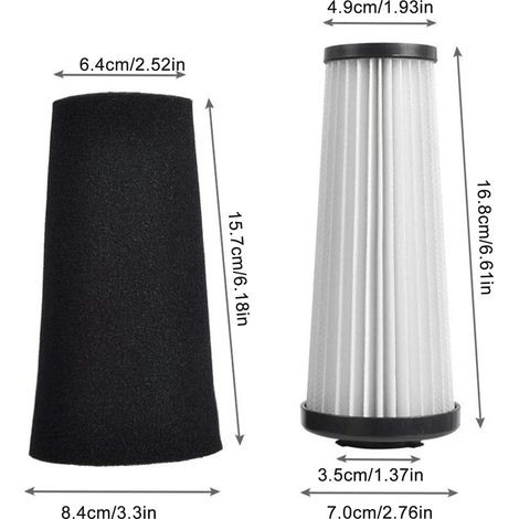 Ortviai Filtre aspirateur Dirt Devil F112 – Lot de 4 pièces lavables et réutilisables pour modèles UD20120NC, UD70161, UD70164, UD70174, UD20124 (1/4)