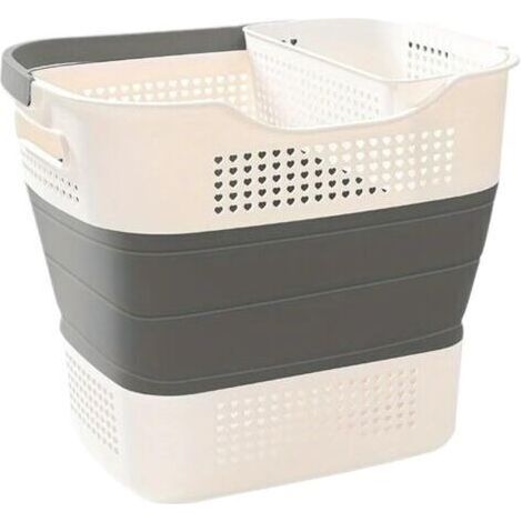 Compatible avec les paniers à linge pliables en plastique, linge/conteneurs de rangement poignées (1/3)