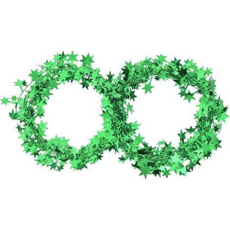 Guirlande de petites étoiles de 7,5 m pour sapin de Noël, décoration de mariage et accessoires vestimentaires (vert) (1/5)