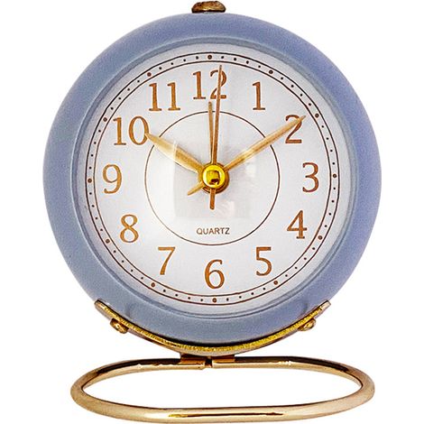 Petite horloge de table, réveil analogique classique à piles pour chambre d'enfant, salon, cuisine, décoration intérieure (1/5)