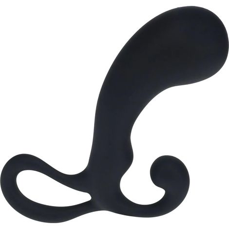 Silikon-Prostatamassagegerät mit Schlaufe – L – Schwarz (1/5)
