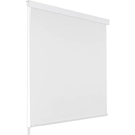 vidaXL Tenda a Rullo per Doccia 80x240 cm Bianco
