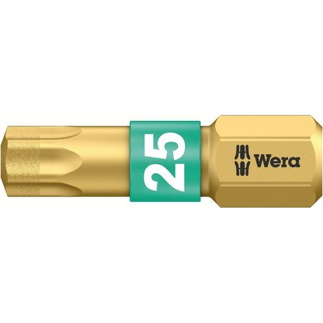 1 - Embout Torx - TX 25 - Zone Bi-Torsion - Revêtement Diamant - Pour Visseuse Électrique - Or Vert - 25 x 25 mm (1/5)