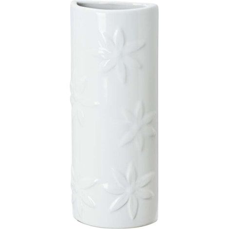 Saturateur radiateur Fleurs, humidificateur d'air à suspendre avec crochet inclus, céramique, 9x19,5x4 cm, blanc (1/4)