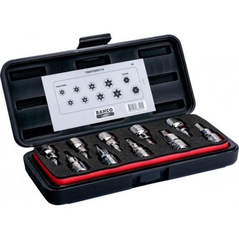BAHCO - Jeu de douilles tournevis 1/2" pour vis TORX®/Phillips - 10 pcs/coffret