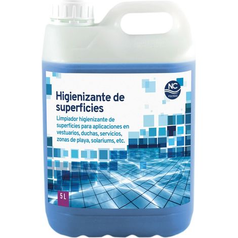 HIGIENIZANTE DE SUPERFICIES 5L  PRODUCTO DE LIMPIEZA CON PH NEUTRO ACCION DESODORANTE Y AGRADABLE AROMA NO CORROSIVO  IDEAL PARA UNA ESCRUPULOSA LIMPIEZA DE CUALQUIER ZONA HUMEDA EN VESTUARIOS