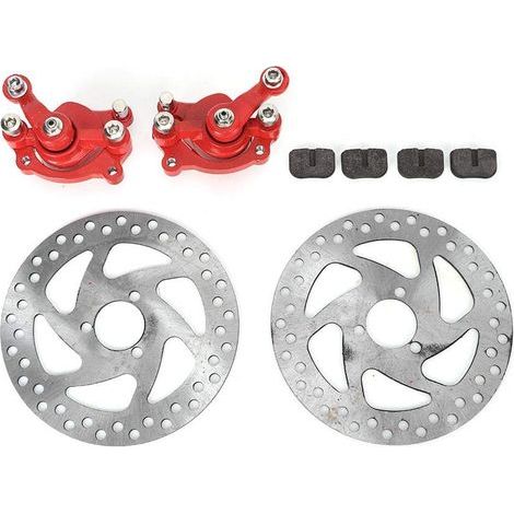 Accessoires VTT, freins hydrauliques Qiilu, kit d'étriers de frein arrière à disque à gaz de 140 mm pour scooter électrique 49cc (1/5)