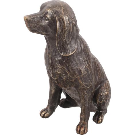 Hundefigur aus Kunstharz für Garten mit filigranem Design