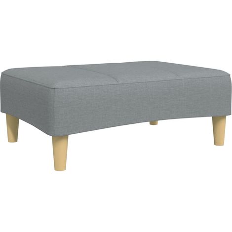 Repose-pied gris clair 77x55x31 cm tissu
