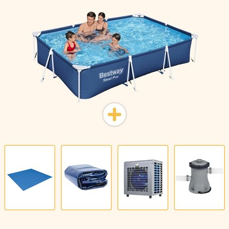Bestway Bestway Steel Pro Rectangulaire - 300x201x66 cm - 5-pièces S124 (1/5)