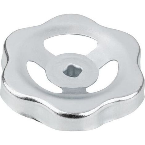 KIPP Handrad Stahlblech Vierkant V=7 D1=60 Stahl verzinkt (1/3)