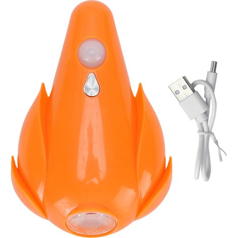 Lampe de toilette avec capteur de mouvement RVB 8 couleurs changeantes LED rechargeable par USB Nuit pour décoration de salle de bain Orange (1/5)