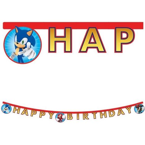 SONIC Sega Happy Birthday Banner 200cm (1/3)