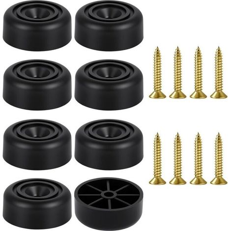 8PCS Pieds de Meubles Ronds à Visser, 3313mm Pieds D'armoire en Plastique, pieds de Meubles Ronds en Plastique avec Vis, Pied De Meuble Noir Antidérapants, Pour Armoire, Canapé, Chaise, Table (1/5)