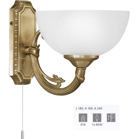Applique Vintage Savoy Metallo Ottone Brunito 1 Luce E14 (1/5)