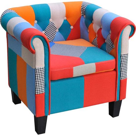 Sessel mit Patchwork-Design Stoff