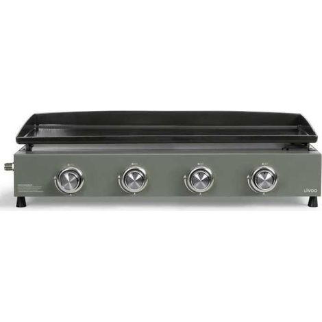 Plancha de gas 4 quemadores LIVOO DOC325 10 kW placa de acero esmaltado extra铆ble 78,5 x 34,5 cm (1/5)