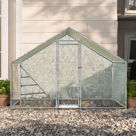 Volière 3 x 2m avec toit imperméable et anti-UV accès par porte (1/5)